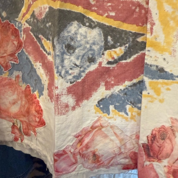 Magnolia Pearl Cream Dress with Pink and Yellow Print New never worn. - Picture 5 of 8